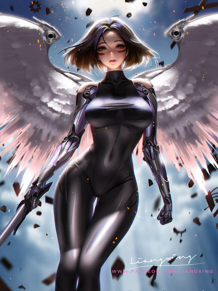 This is a pixiv picture whose title is Battle Angel Alita.