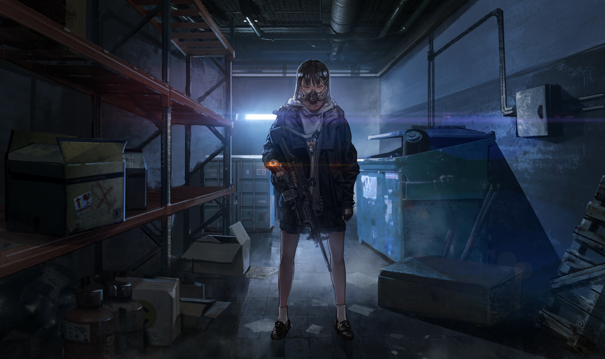 This is a pixiv picture whose title is 国土战略部女高中生.