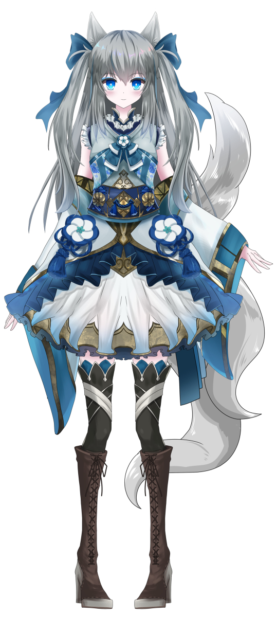 This is a pixiv picture whose title is Vtuber狐狐音の前、Live2D+Facerig用.