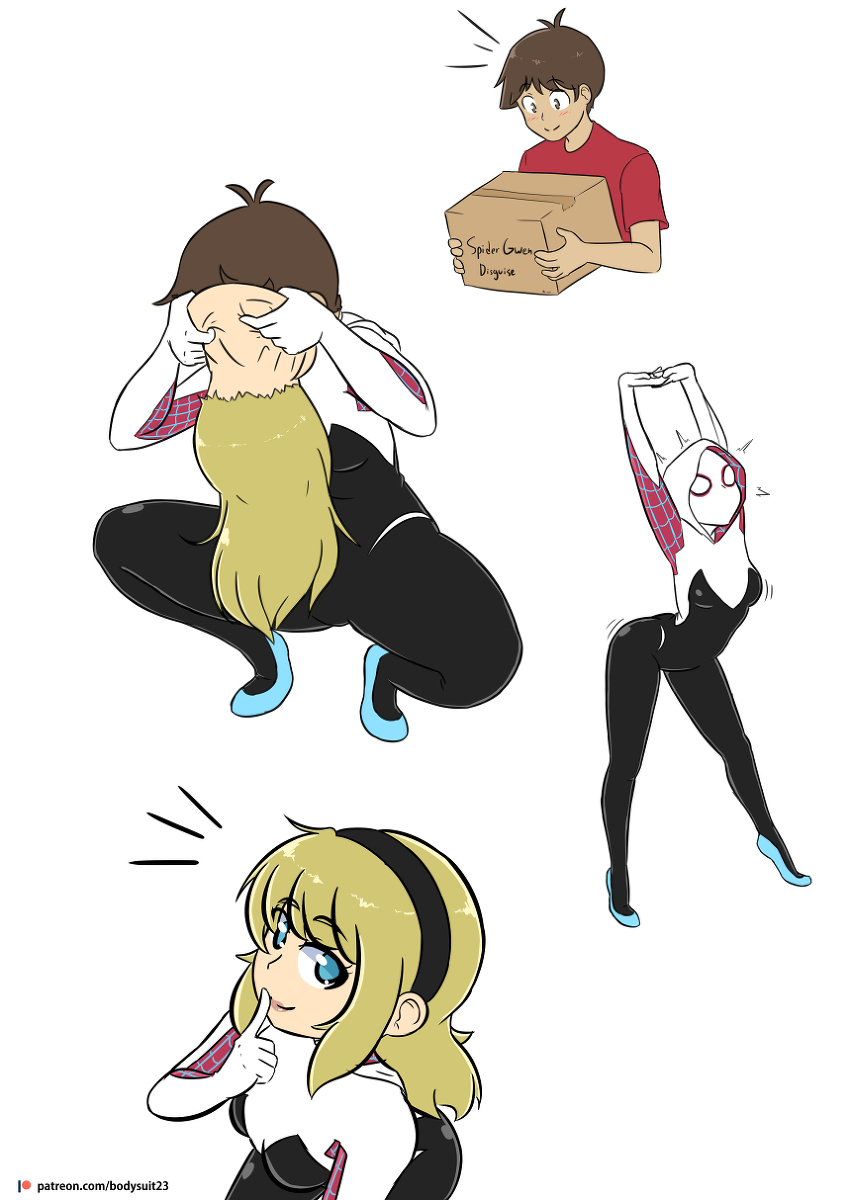 This is a pixiv picture whose title is SpiderGwen Bodysuit.