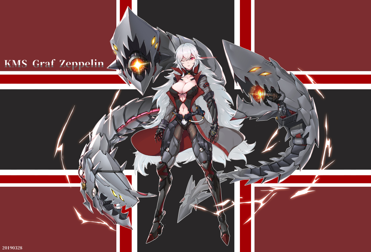 This is a pixiv picture whose title is 魔改齐柏林.