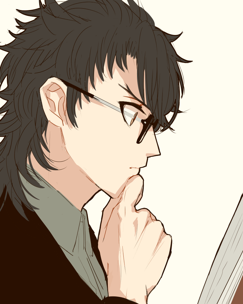 This is a pixiv picture whose title is 陸奥守さんと眼鏡.