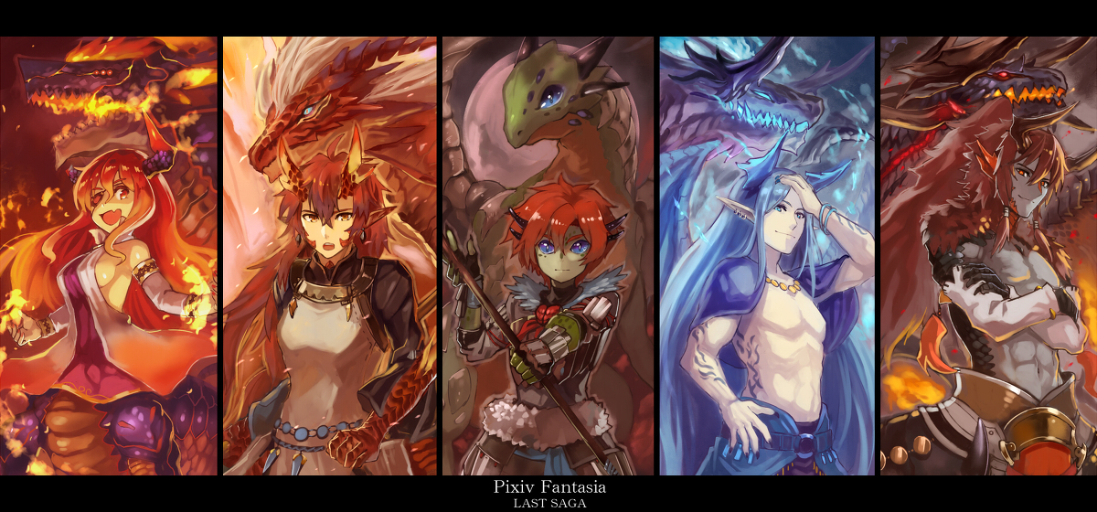 This is a pixiv picture whose title is 【PFLS】竜の魂.
