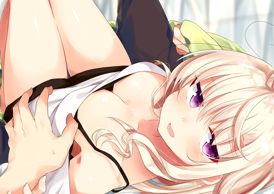 This is a pixiv picture whose title is 「触るのはだーめ」.