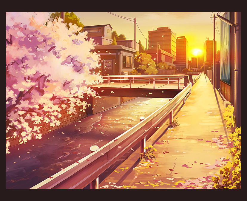 This is a pixiv picture whose title is 明日は、春.