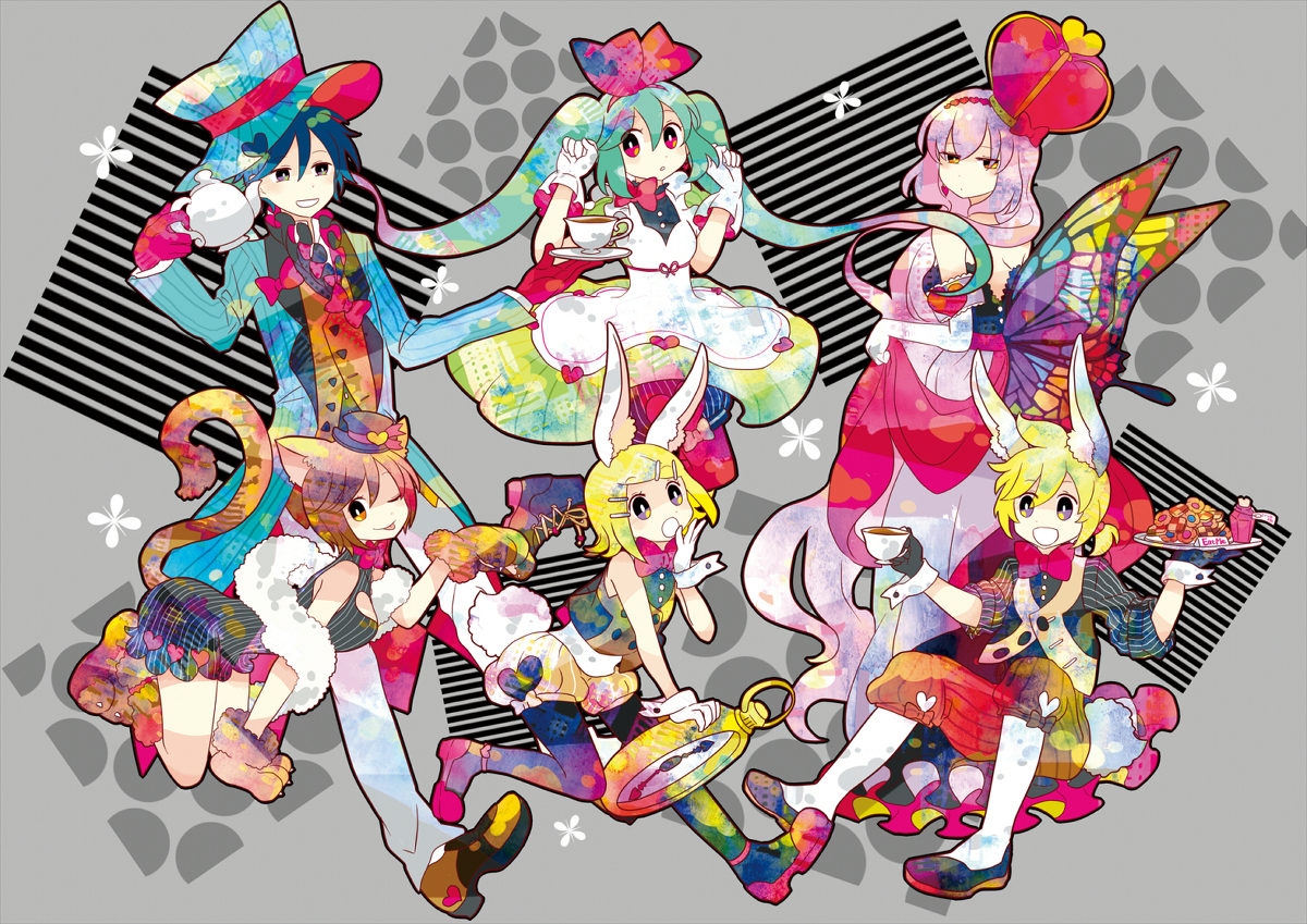 This is a pixiv picture whose title is 童話コスメ×初音ミク -不思議の国のアリス-.