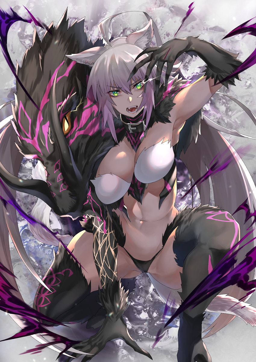 This is a pixiv picture whose title is 吼える.