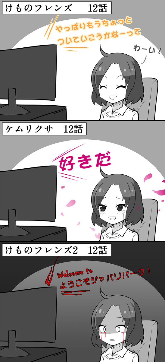 This is a pixiv picture whose title is 12話を見た私の反応.