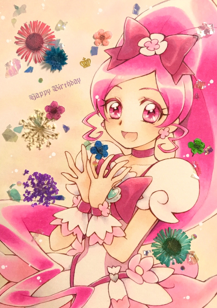 This is a pixiv picture whose title is キュアブロッサム生誕祭.