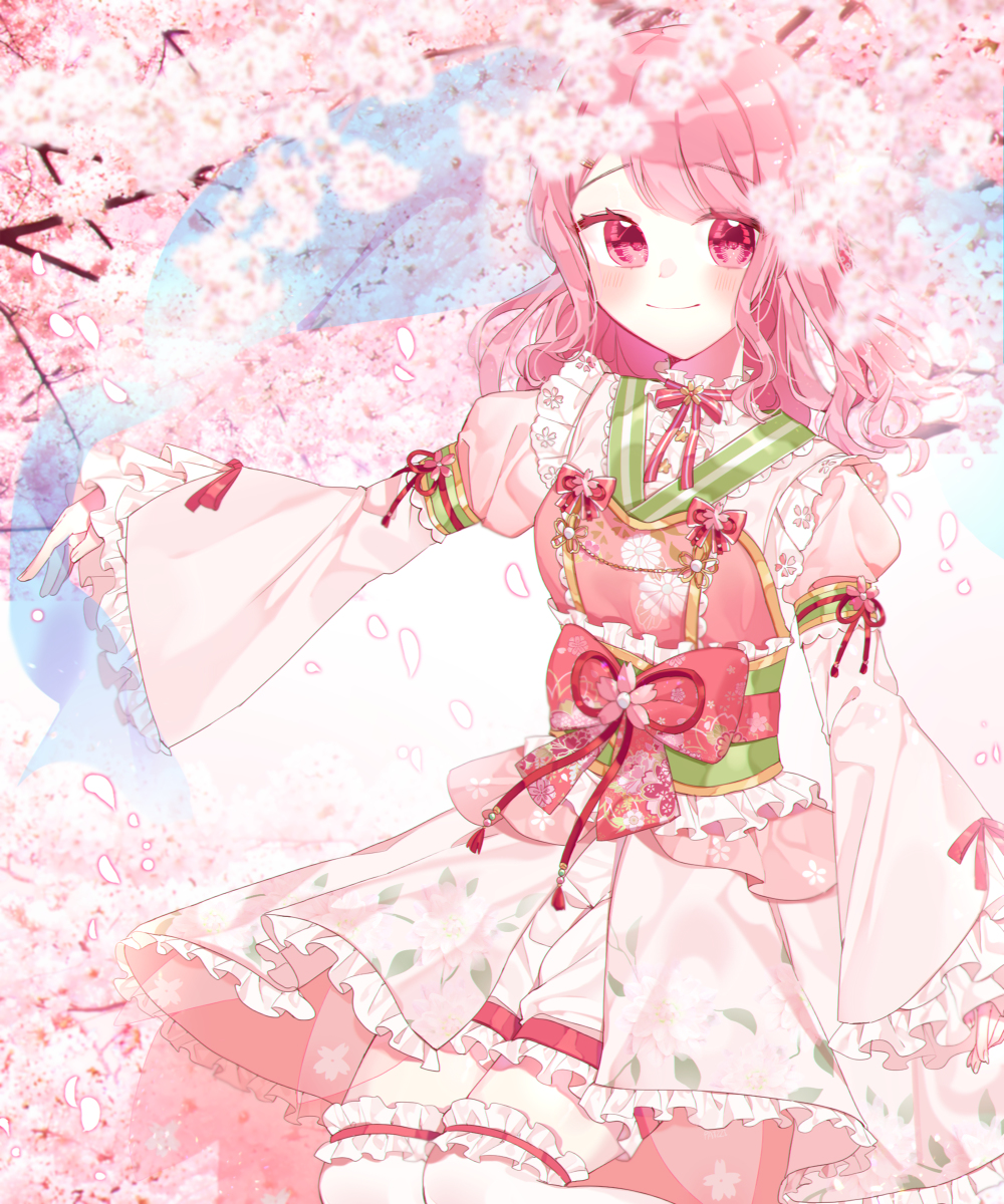 This is a pixiv picture whose title is 🌸.