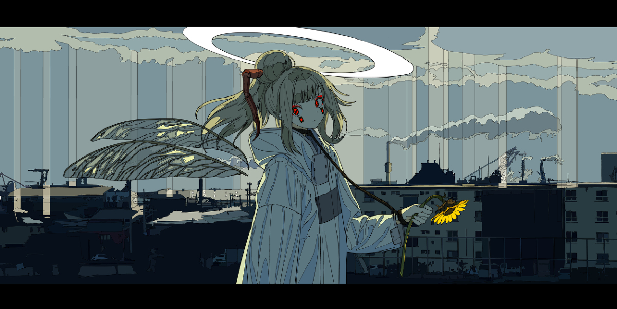 This is a pixiv picture whose title is 光/天使.