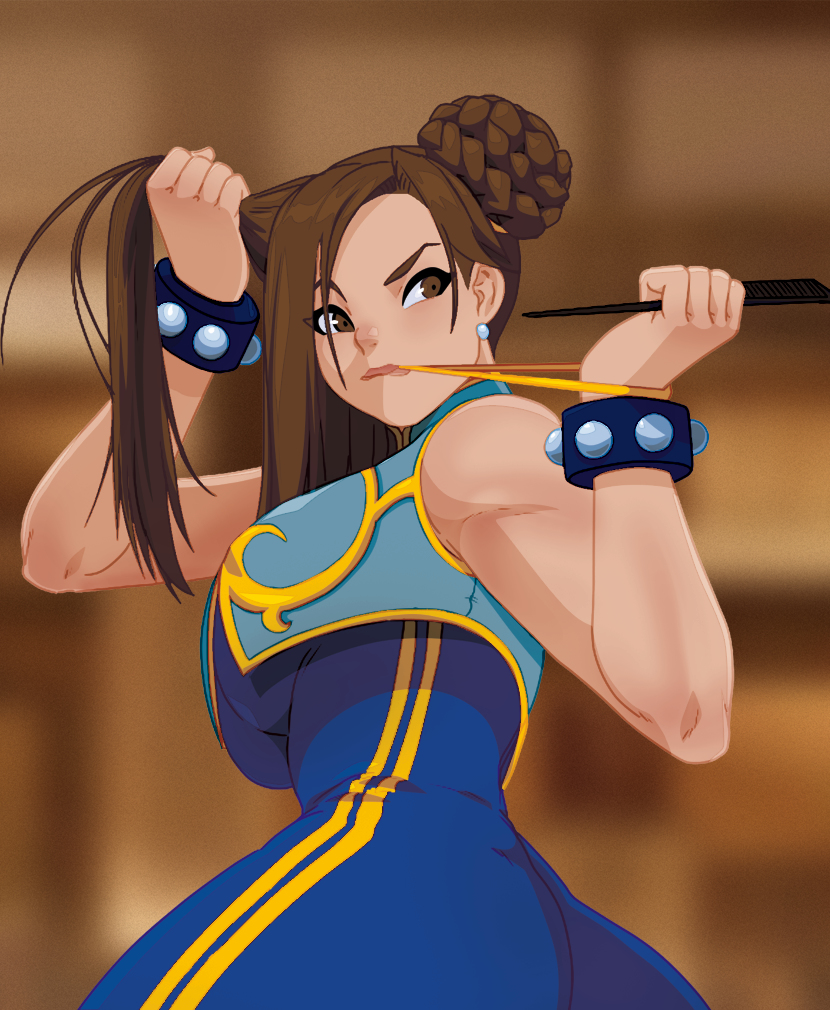 This is a pixiv picture whose title is chun li prep.