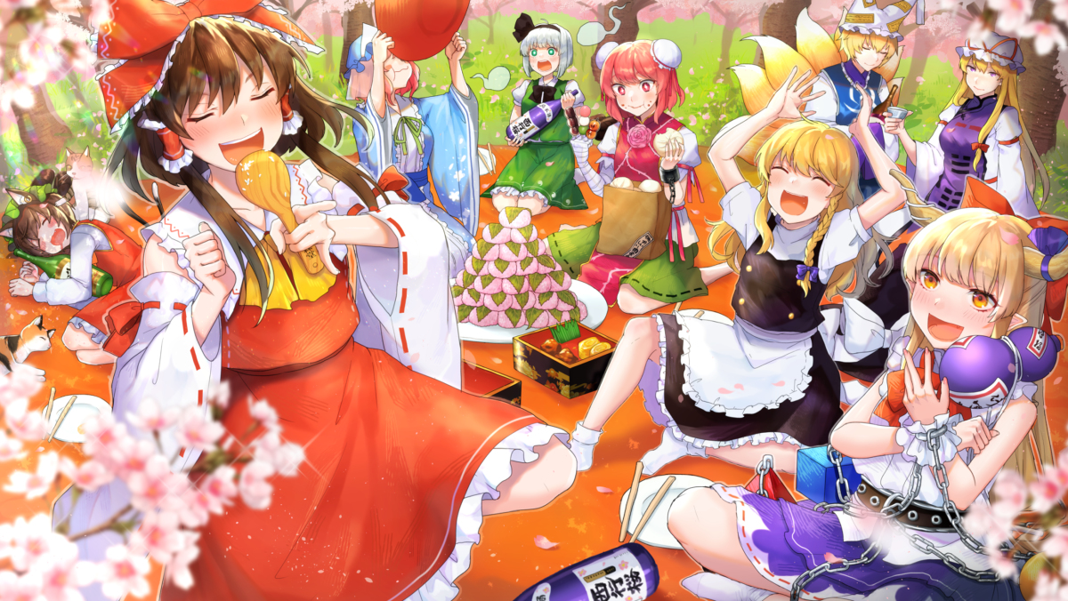 This is a pixiv picture whose title is 宴会カラオケ大会.