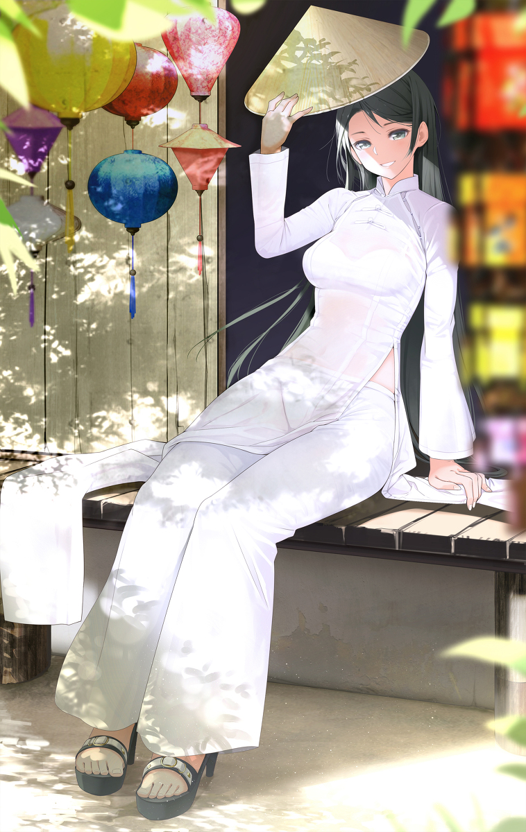 This is a pixiv picture whose title is アオザイちゃん.