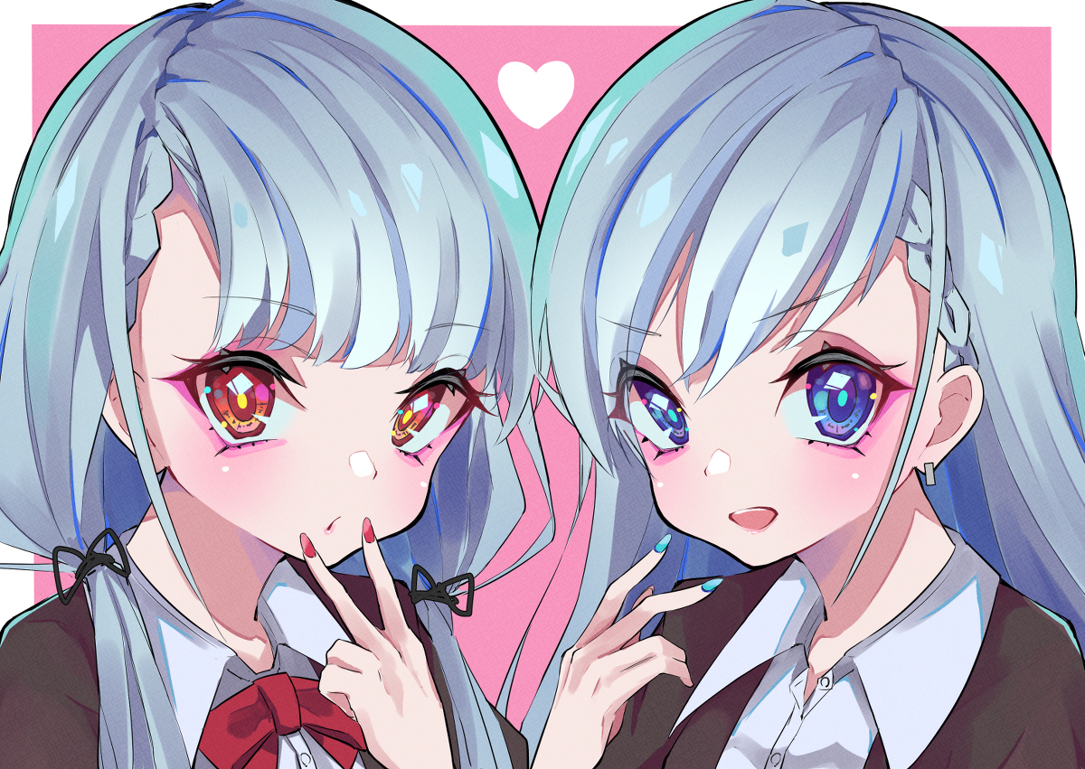 This is a pixiv picture whose title is 久川姉妹.