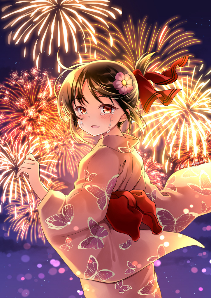 This is a pixiv picture whose title is 花火.