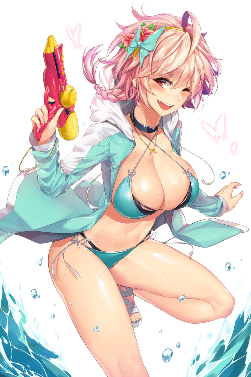 This is a pixiv picture whose title is swimsuit parka nabi.