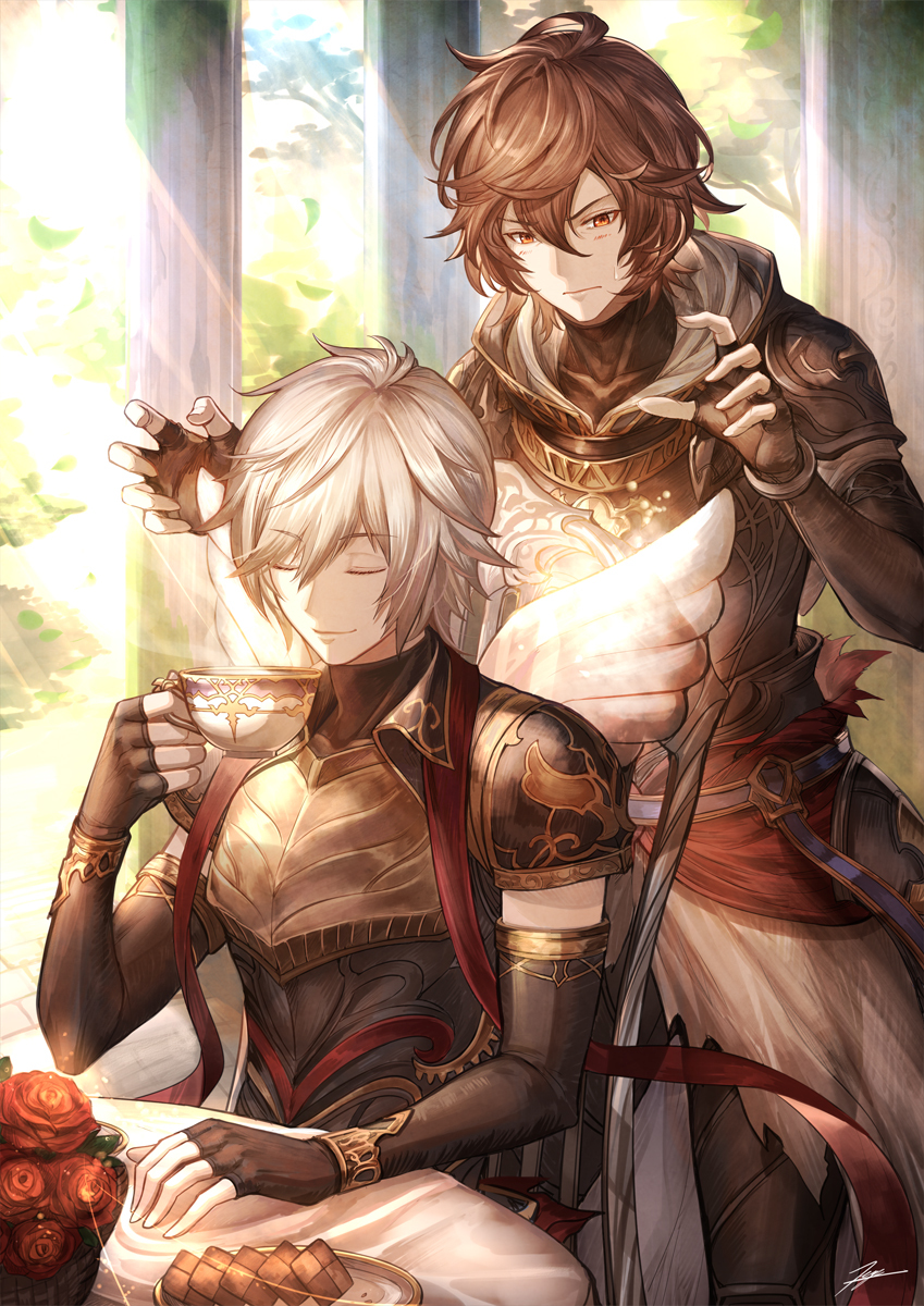 This is a pixiv picture whose title is 休憩.