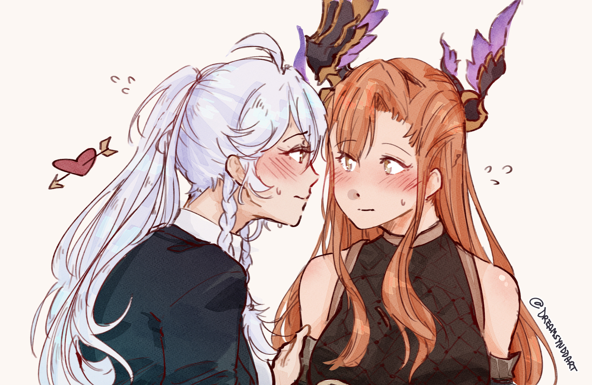 This is a pixiv picture whose title is gbf 百合 <3.