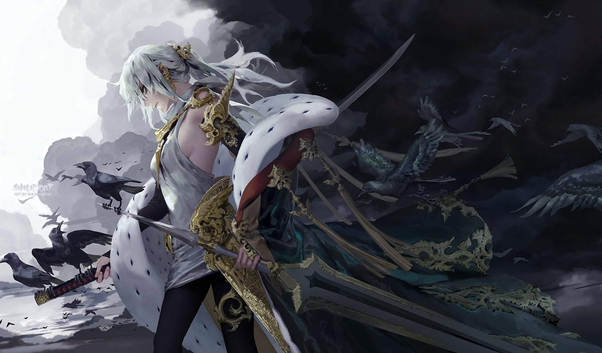 This is a pixiv picture whose title is The Queen of Swords.