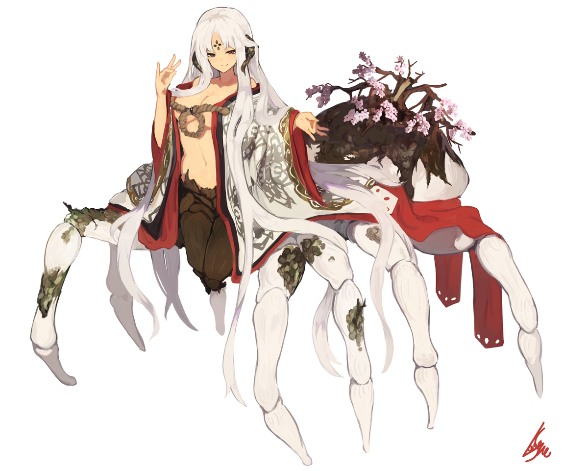 This is a pixiv picture whose title is 蜘蛛様.