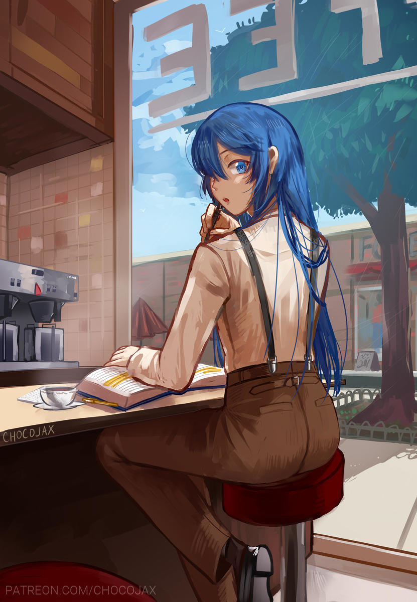 This is a pixiv picture whose title is lucina at the coffee shop.