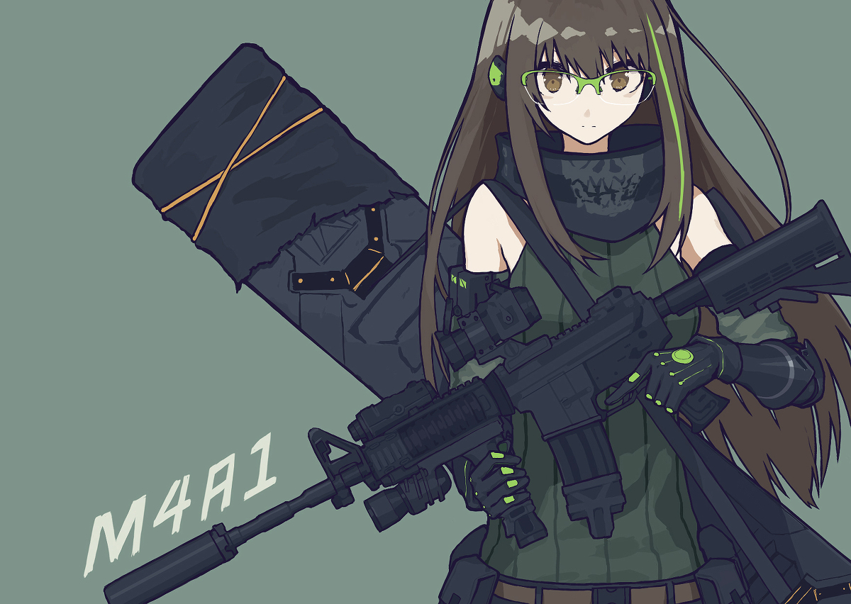 This is a pixiv picture whose title is M4A1.