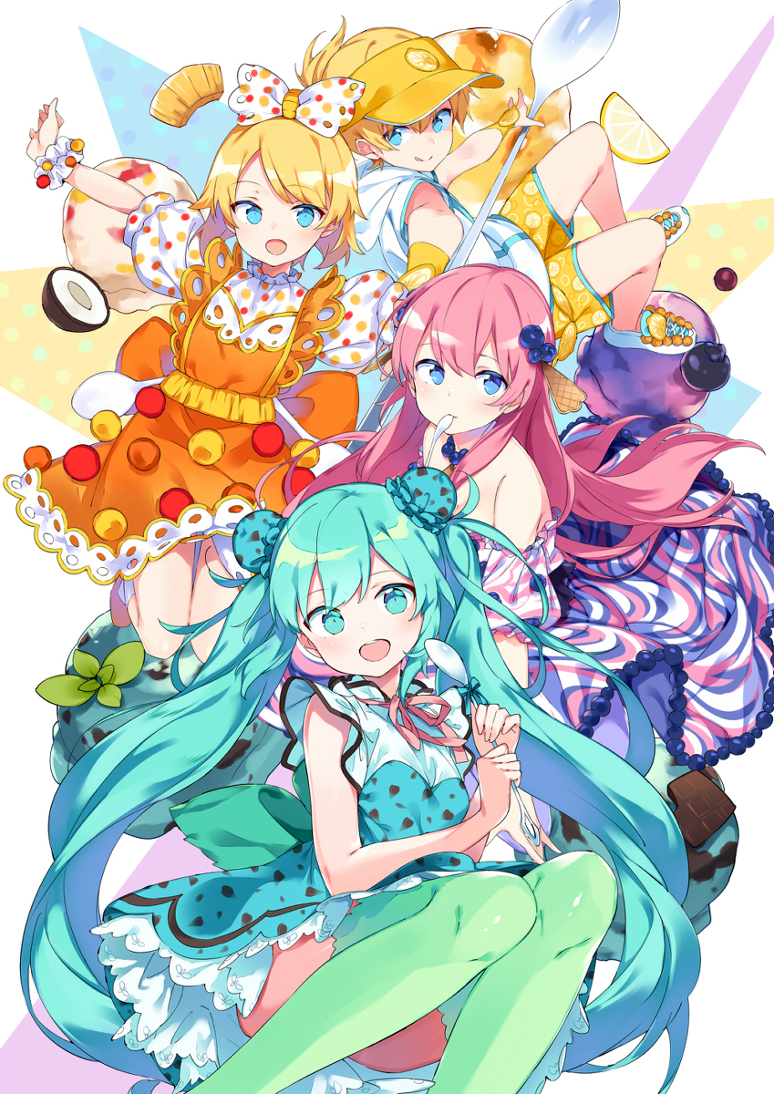 This is a pixiv picture whose title is 【お仕事】初音ミク×ドンキホーテ　アイスクリームパーティー.