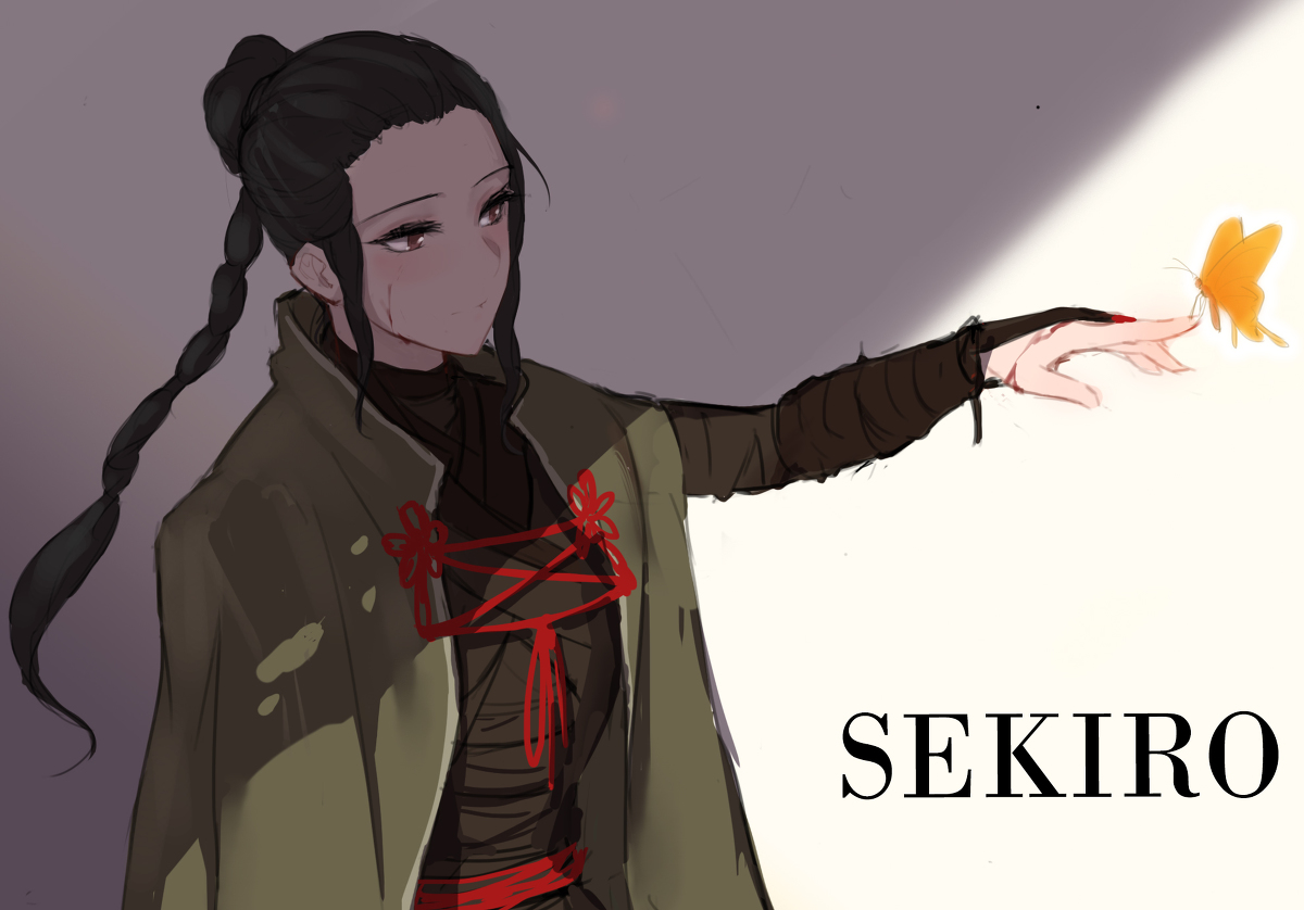 This is a pixiv picture whose title is sekiro 幻影之蝶.