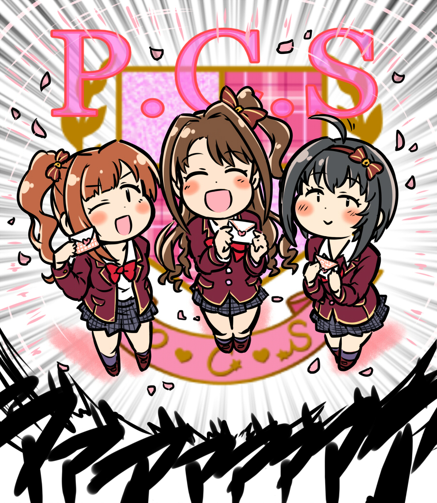 This is a pixiv picture whose title is 3人組ユニット.