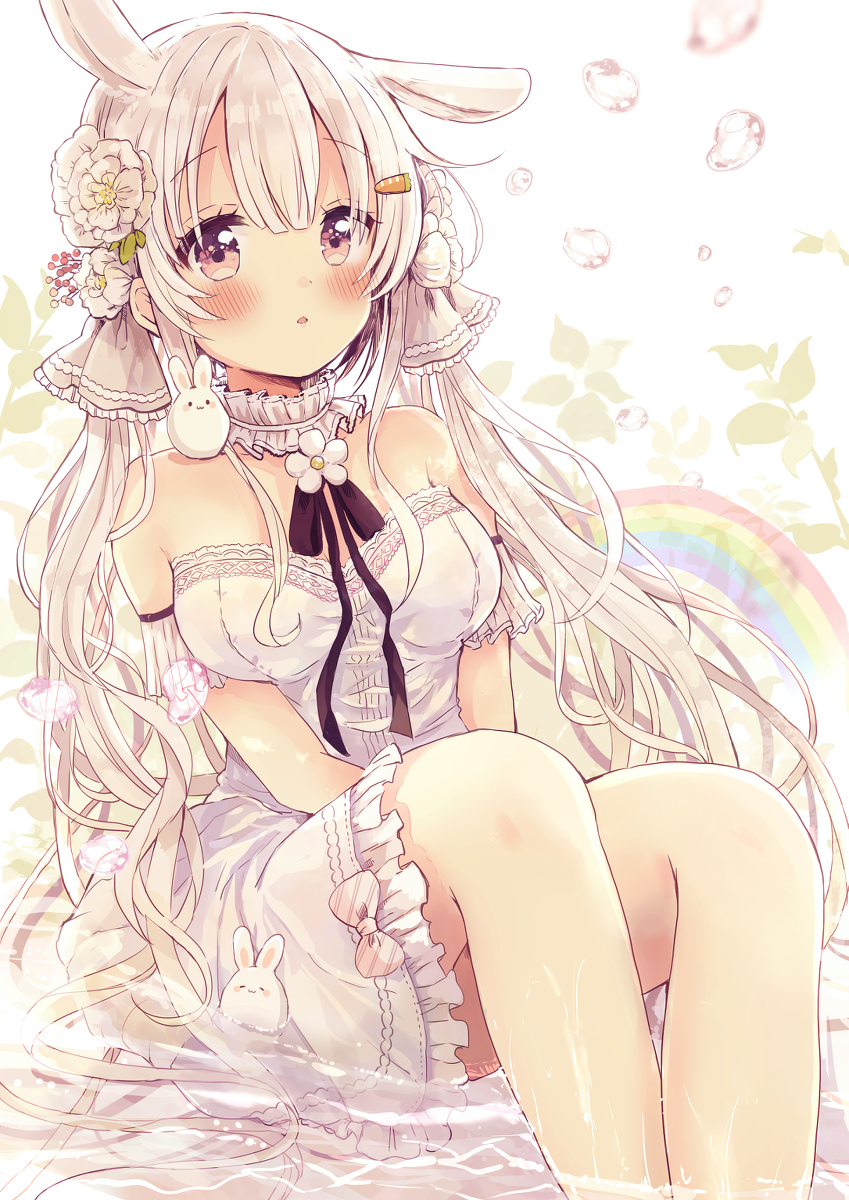 This is a pixiv picture whose title is 純白少女.