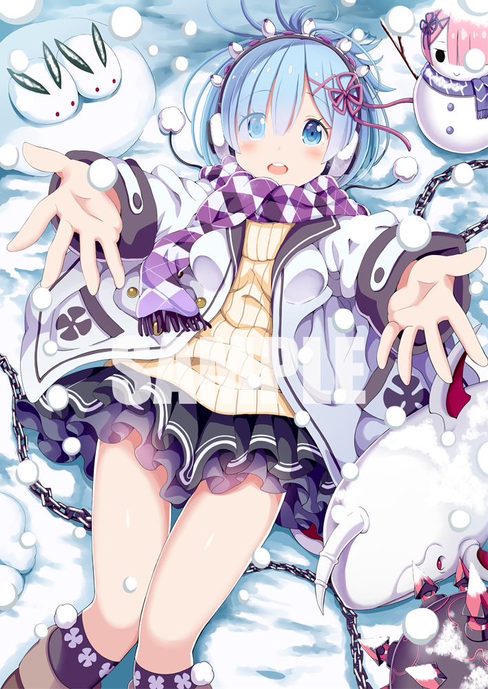 This is a pixiv picture whose title is 雪レムりん.