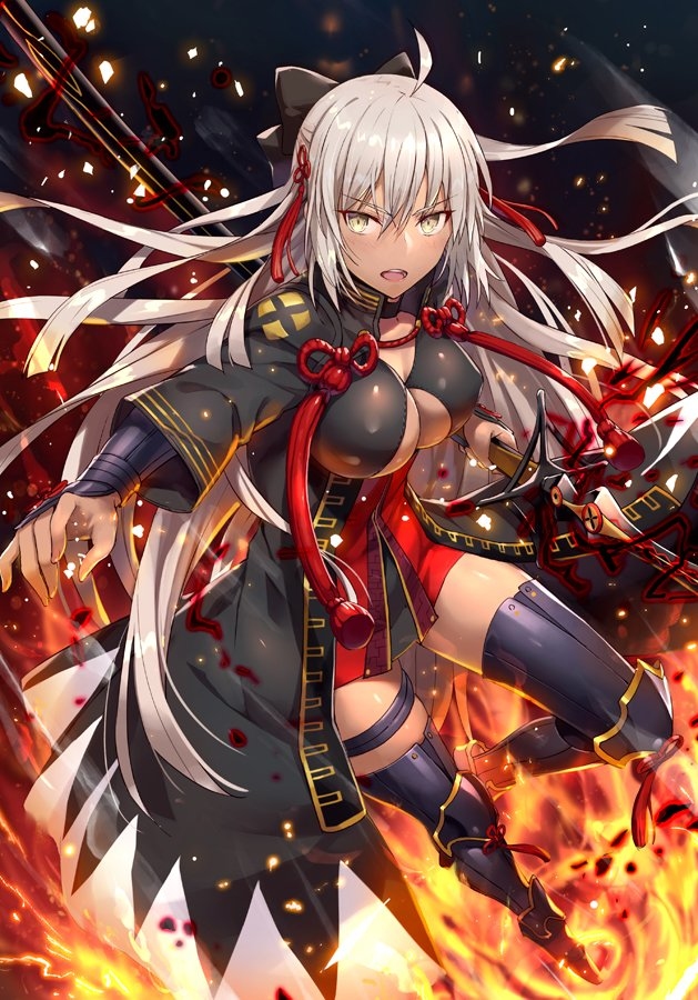 This is a pixiv picture whose title is 沖田オルタ.