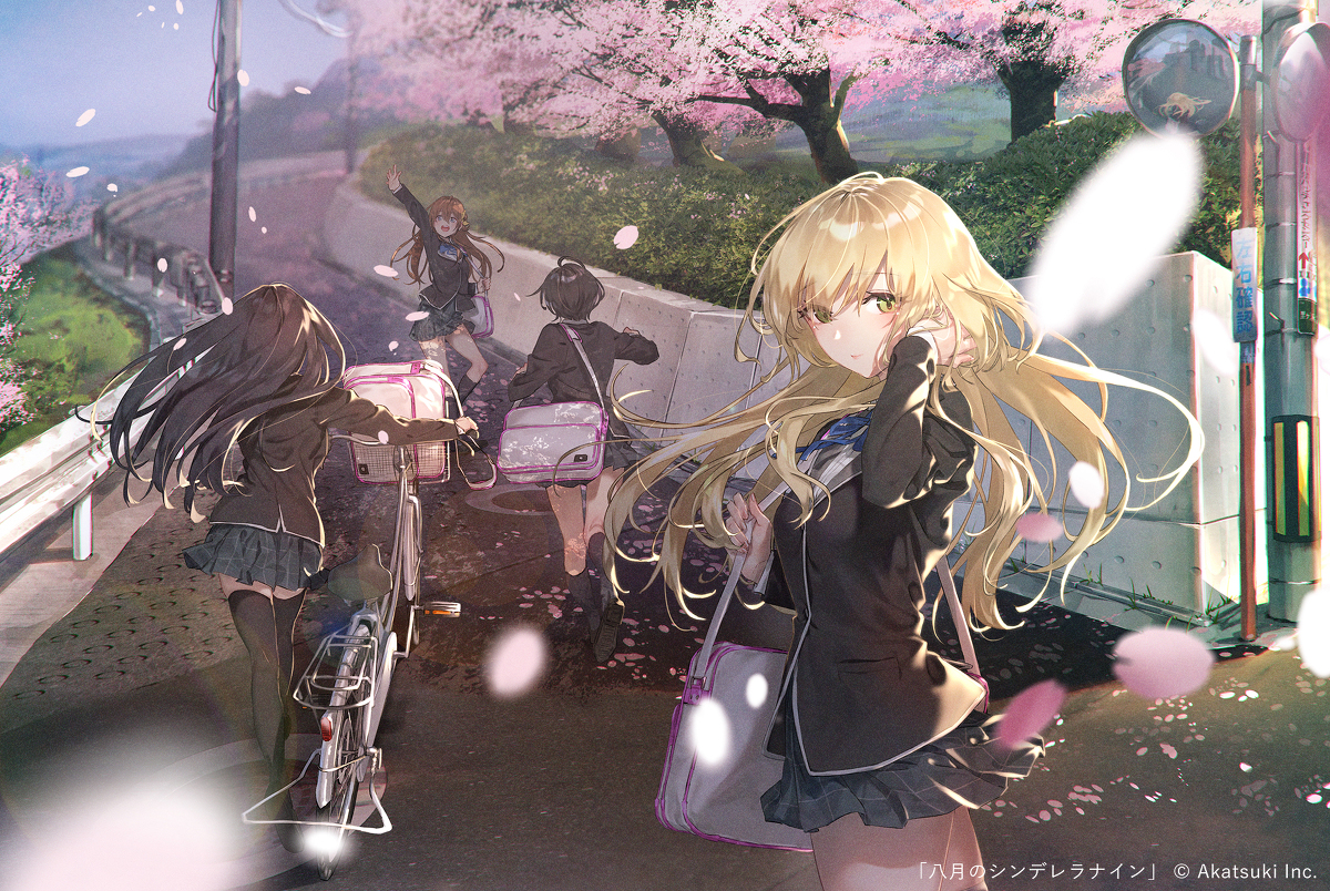 This is a pixiv picture whose title is スタートライン、桜ひらり。.