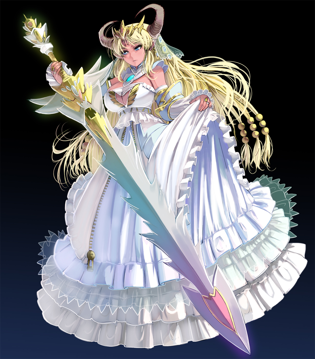 This is a pixiv picture whose title is ウエディング魔王様.