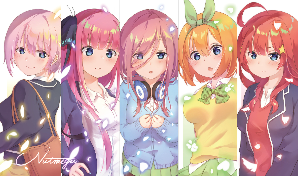 This is a pixiv picture whose title is 五等分の花嫁.