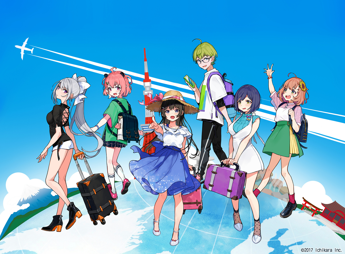 This is a pixiv picture whose title is にじさんぽ.