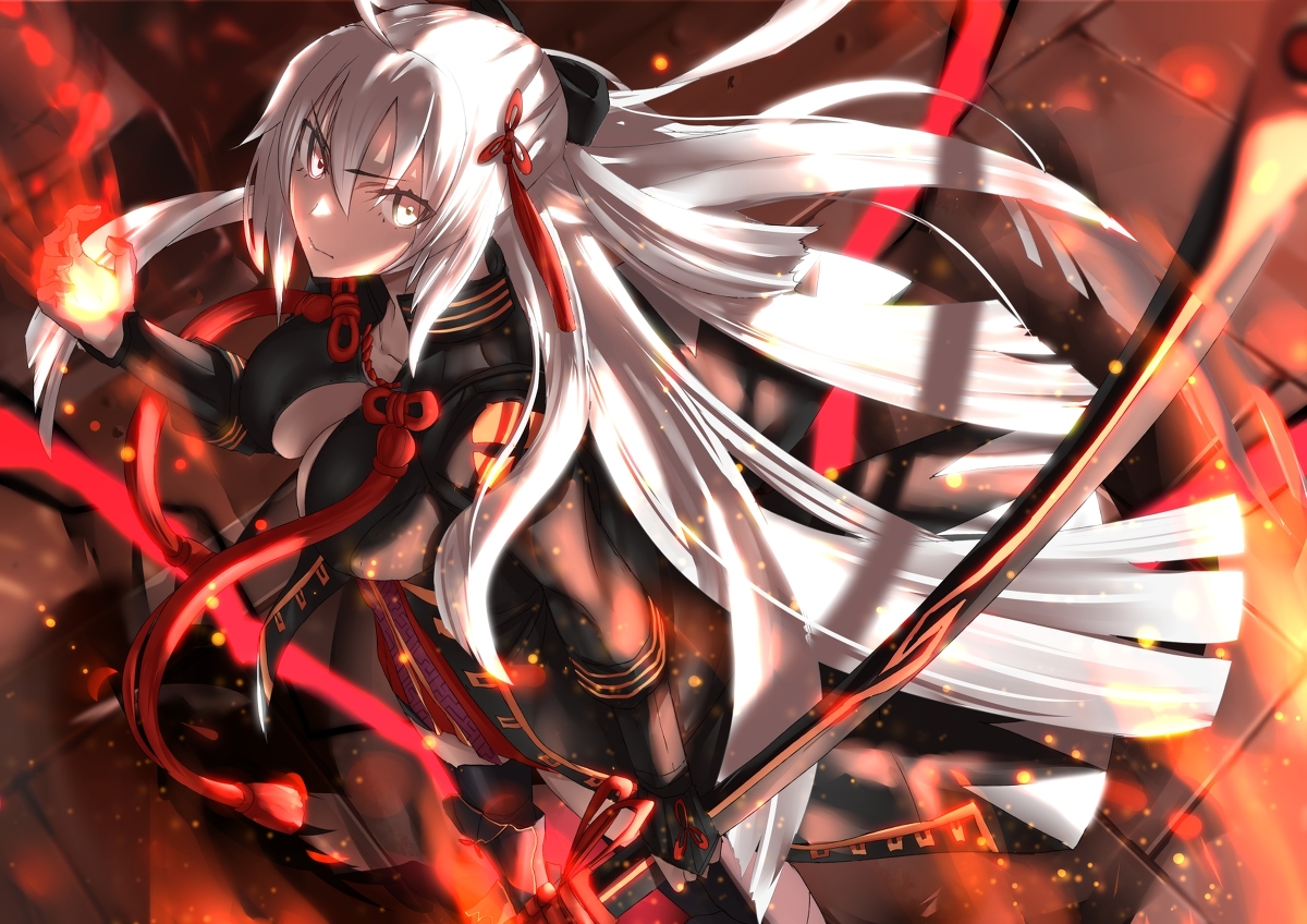 This is a pixiv picture whose title is 沖田オルタ.