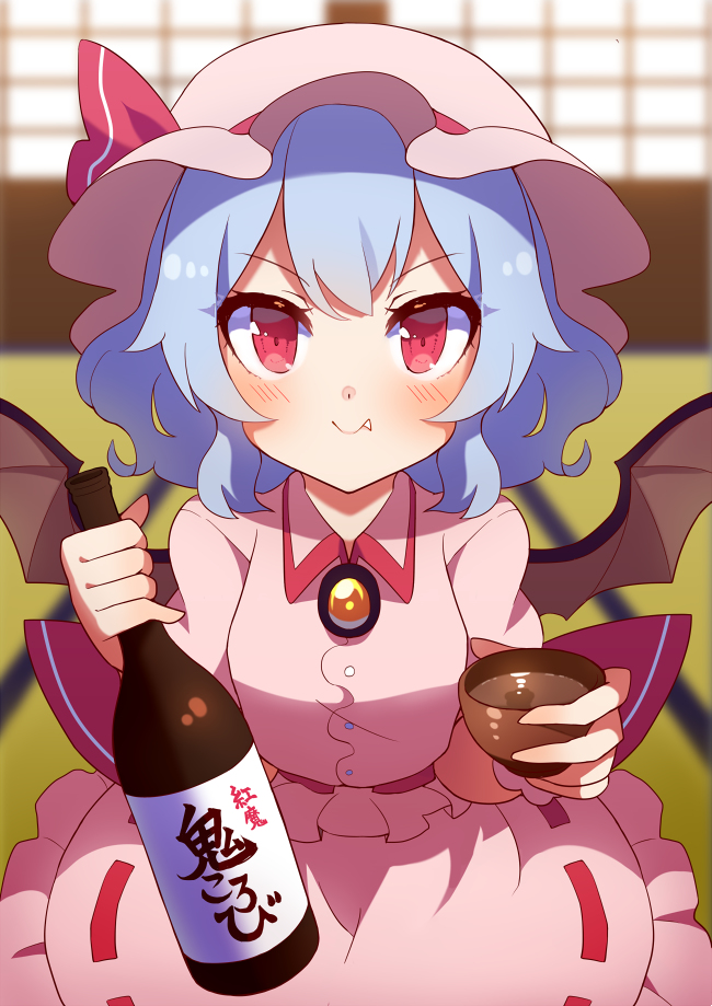 This is a pixiv picture whose title is 「呑むわよ！」.