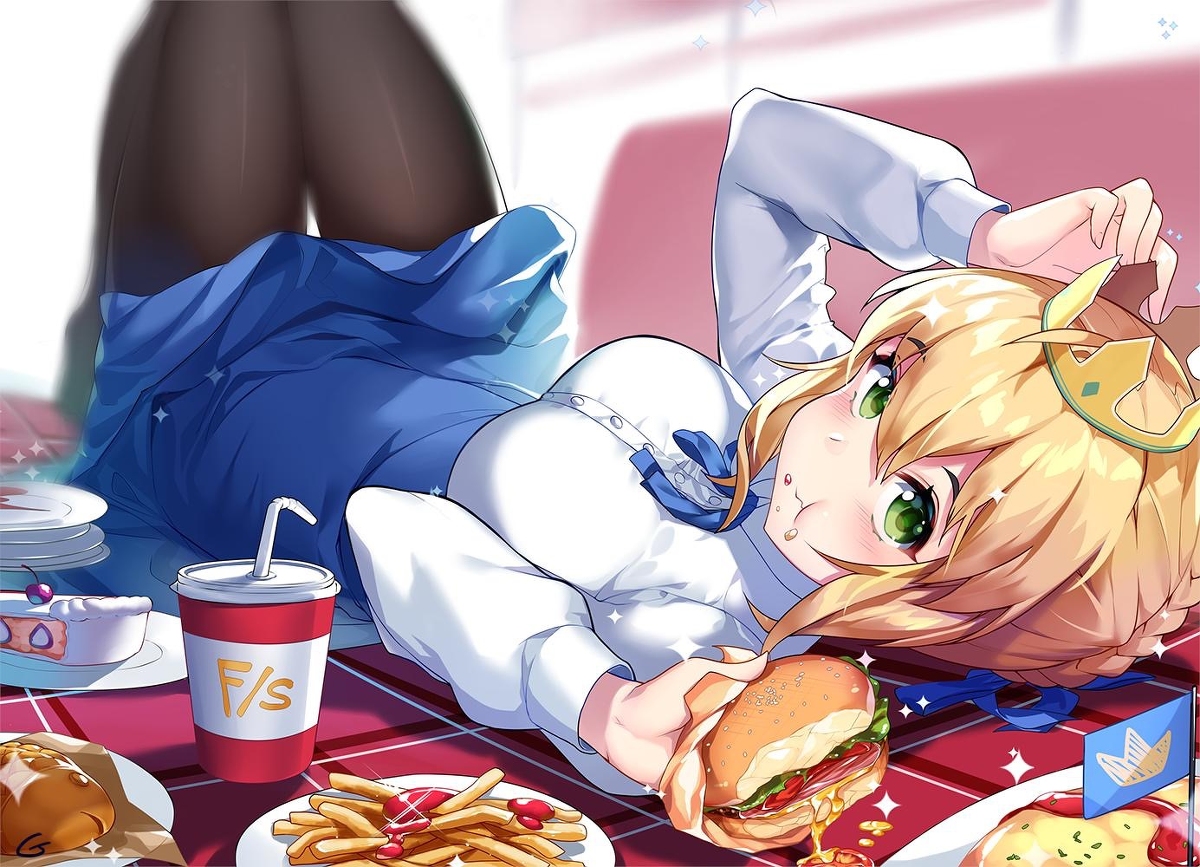 This is a pixiv picture whose title is Burger King.