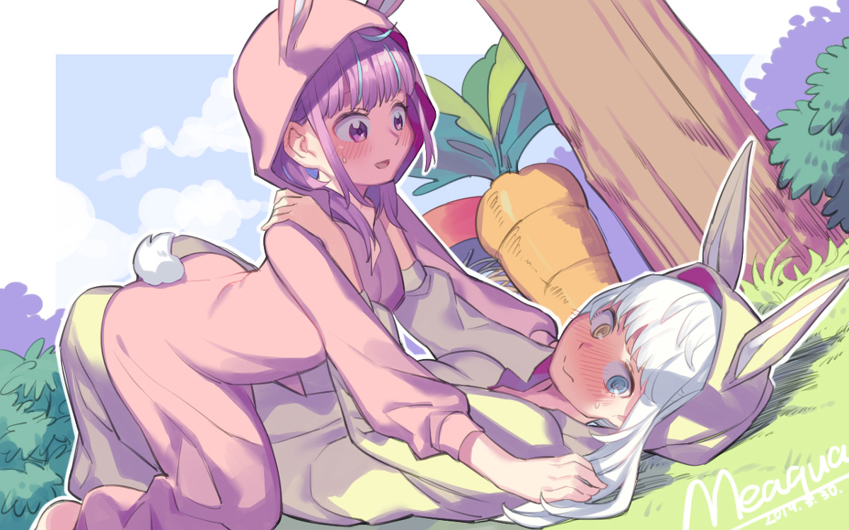 This is a pixiv picture whose title is スーパーバニーめあくあ！.