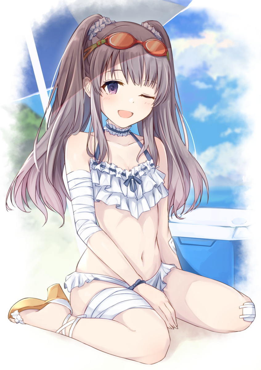 This is a pixiv picture whose title is 水着霧子.