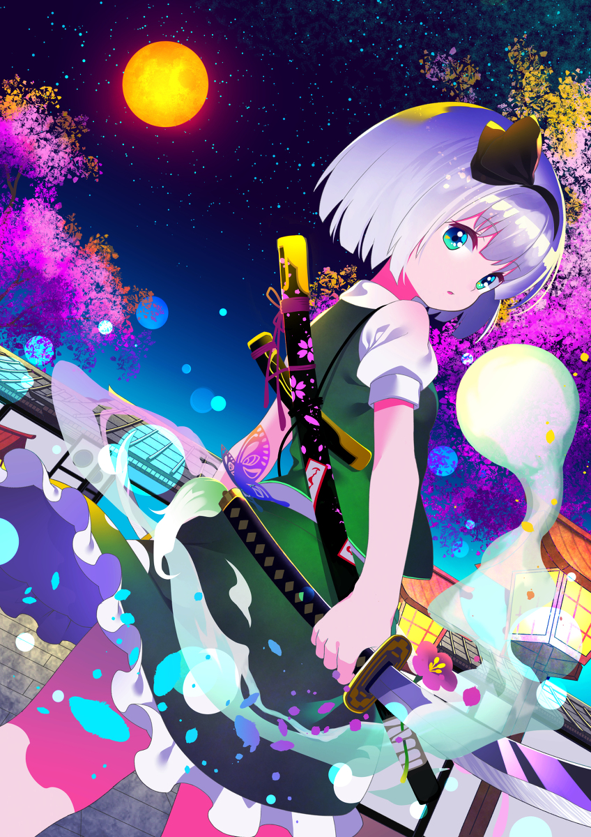 This is a pixiv picture whose title is 白玉楼の庭師.