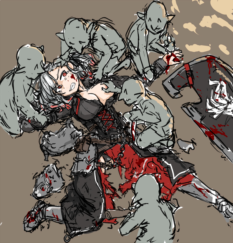 This is a pixiv picture whose title is Goblin Hunter SAPS.