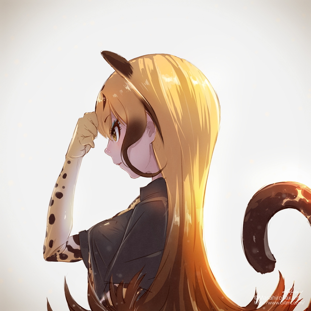 This is a pixiv picture whose title is キングチーター【よこがおフレンズ】.
