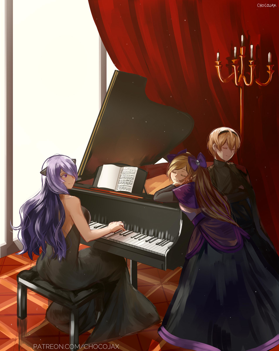 This is a pixiv picture whose title is the piano.