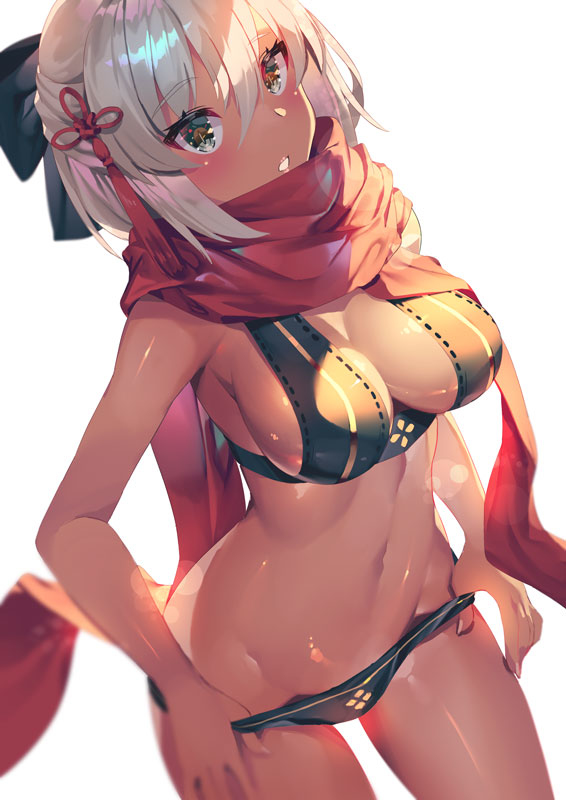 This is a pixiv picture whose title is 水着魔神さん.
