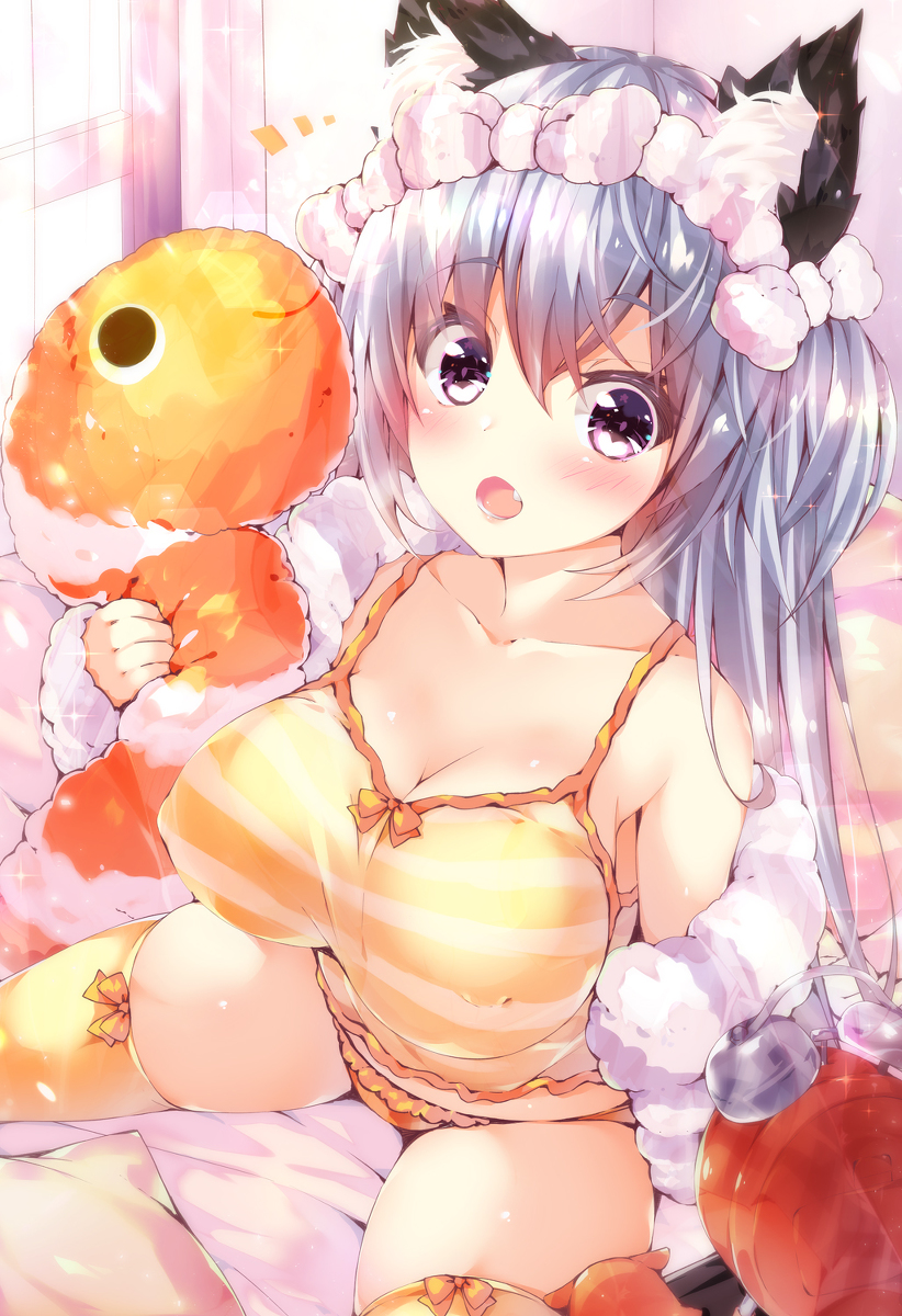 This is a pixiv picture whose title is どこみてるにゃ？🐱.