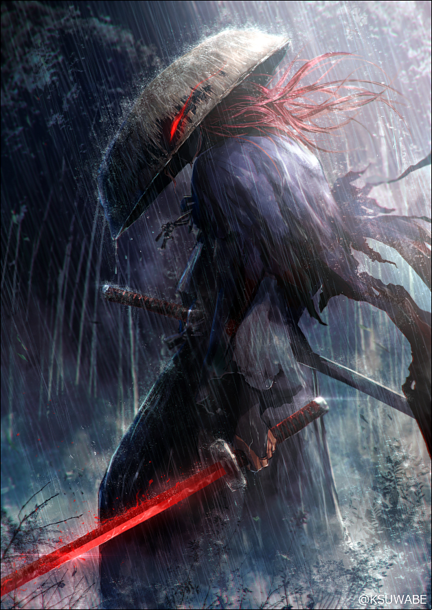This is a pixiv picture whose title is 岡田以蔵.
