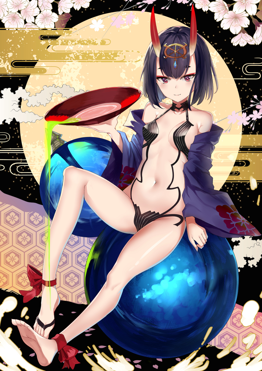 This is a pixiv picture whose title is 夜桜爛漫.